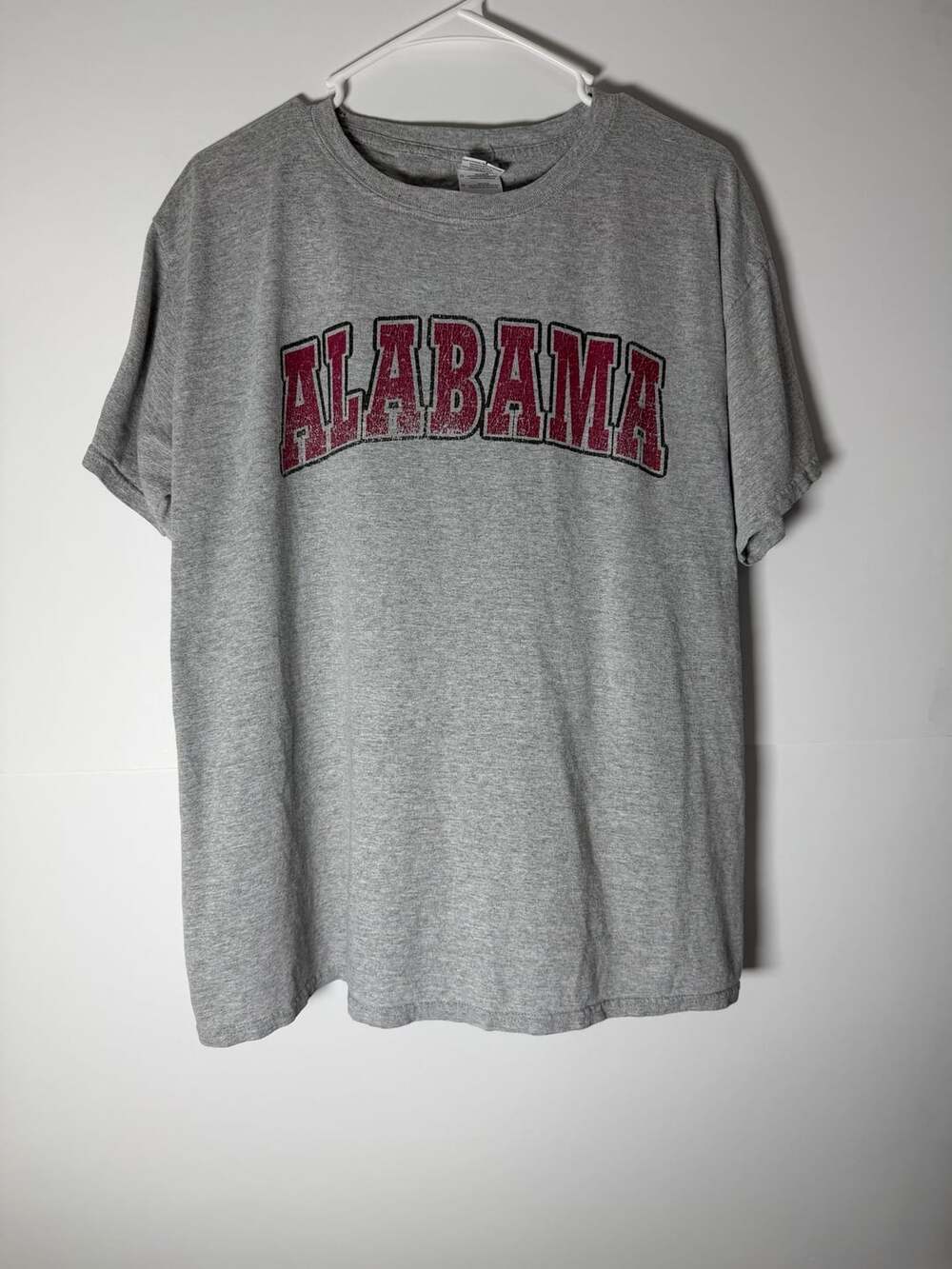 Gildan Alabama Crimson Tide T-Shirt Size L Gray Arch Logo